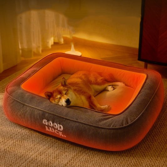 Lit Chauffant Thermostaté pour Chien - Chaleur Apaisante Hiver